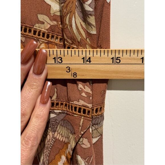 Spell & The Gypsy Collective Rosa Garden Party Midi Dress in Camel Size Medium - Picture 9 of 16